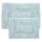 Hastings Home 2-piece 100-percent Cotton Bathmat, Reversible, Soft, Absorbent Bathroom Rugs, Seafoam 820539BSQ - alternate 2